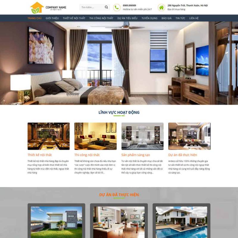  Theme WordPress công ty thiết kế, thi công nội thất 03