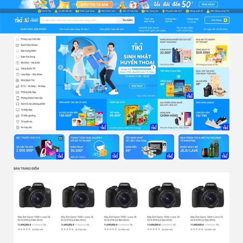  Theme WordPress bán hàng giống tiki