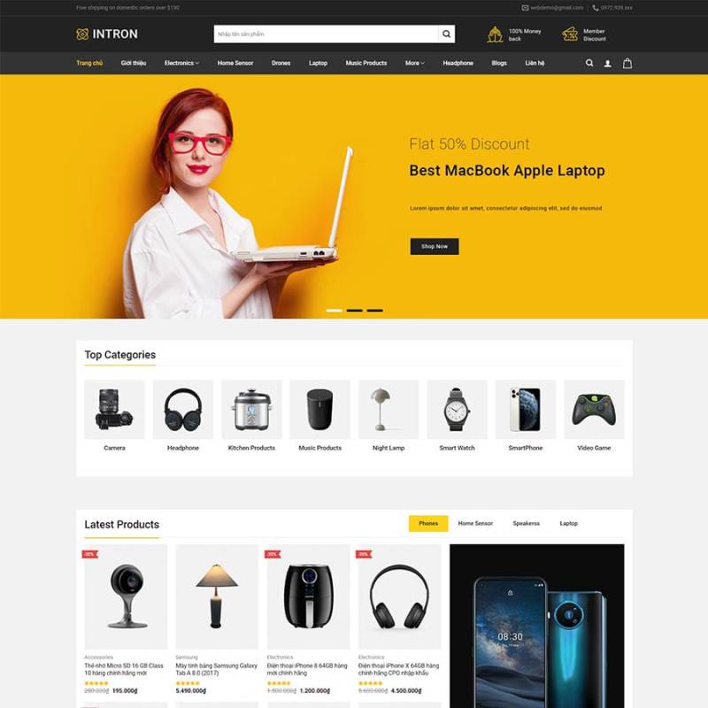  Theme WordPress bán đồ công nghệ 02