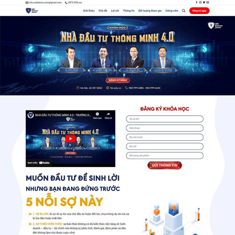  Theme WordPress khóa học đầu tư