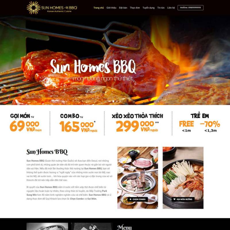  Theme wordpress giới thiệu nhà hàng bbq