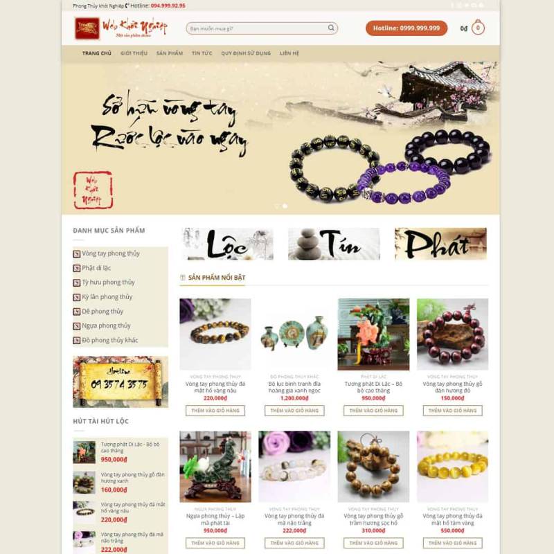  Theme WordPress đá quý, vật phẩm phong thủy 01