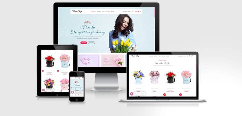  Theme WordPress Elementor shop bán hoa tươi mẫu số 1