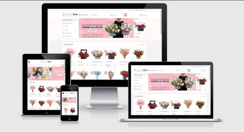  Theme WordPress shop bán hoa tươi mẫu số 5