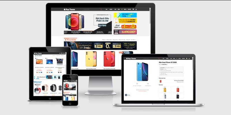  Theme WordPress bán điện thoại, laptop, máy tính bảng Apple