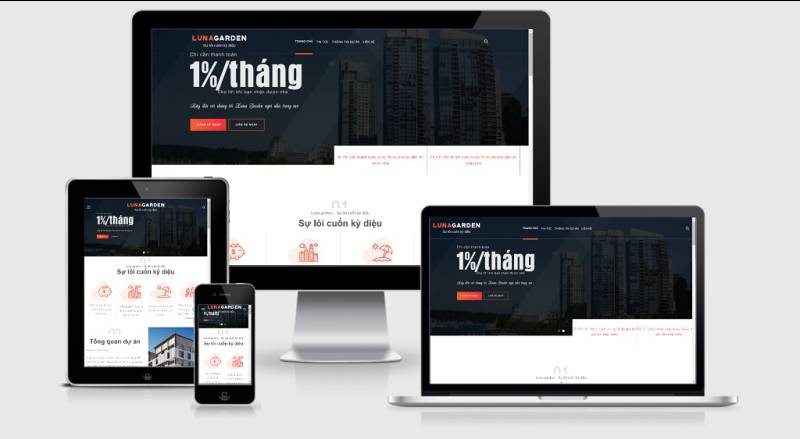  Theme WordPress bất động sản mẫu số 15 – Luna Garden