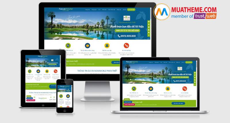  Theme WordPress landing page bất động sản – Arise Resort