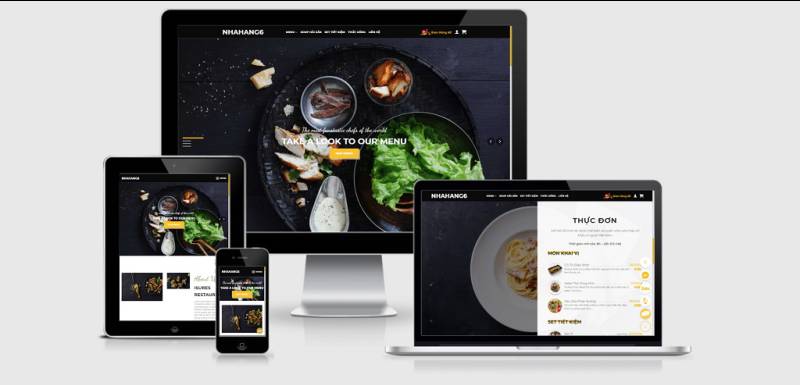  Theme WordPress nhà hàng cao cấp – Mẫu số 6