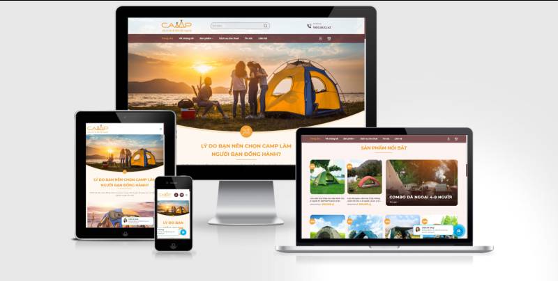  Theme WordPress bán dụng cụ cắm trại – Camp