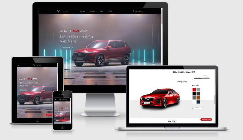  Theme wordpress giới thiệu ô tô giống Vinfast