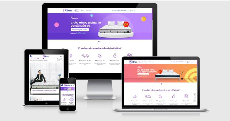  Theme wordpress bán nệm mẫu số 4 – vnMattres