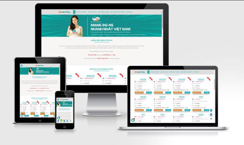  Theme WordPress đăng ký gói cước data 4G Viettel