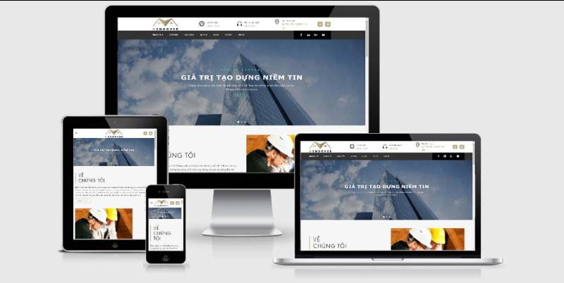  Theme WordPress công ty xây dựng đẹp tuyệt vời mẫu số 2