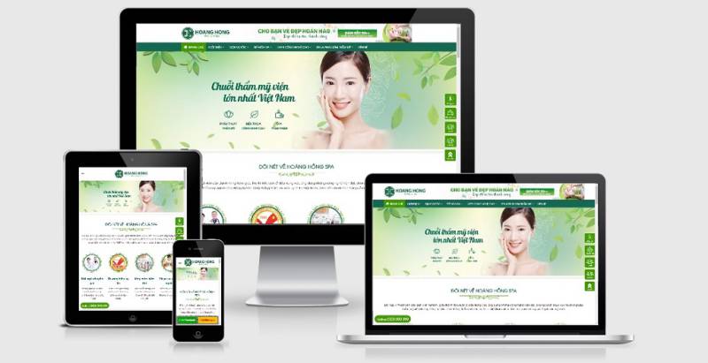  Theme WordPress spa đẹp mẫu số 3 – Hoa Hồng Spa