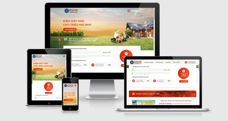  Theme WordPress năng lượng mặt trời số 3 -C Sun Energy