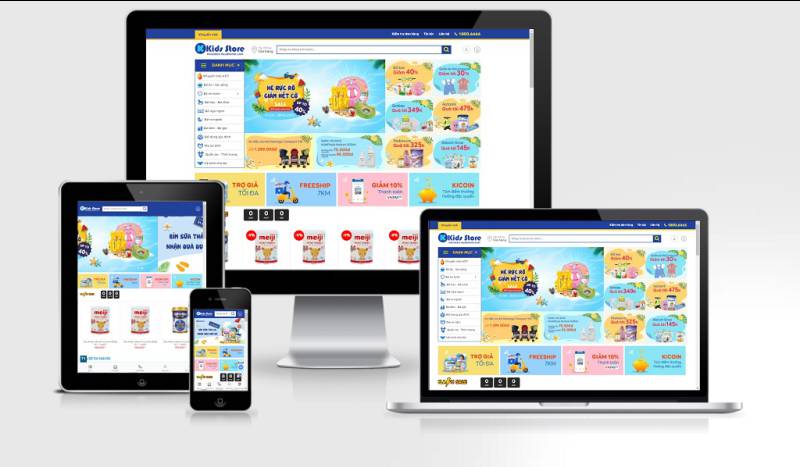  Theme WordPress shop mẹ và bé mẫu số 4 – Kids Store