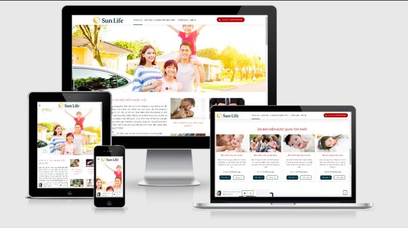  Theme WordPress giới thiệu dịch vụ bảo hiểm nhân thọ Sunlife