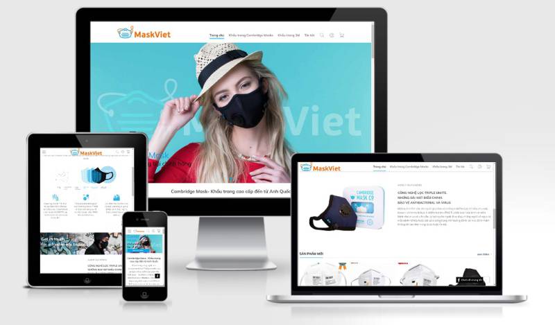  Theme WordPress bán khẩu trang mẫu số 1