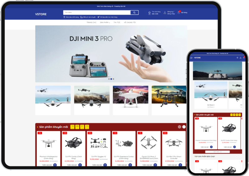 VStore - Phiên bản website bán hàng thương hiệu VStore