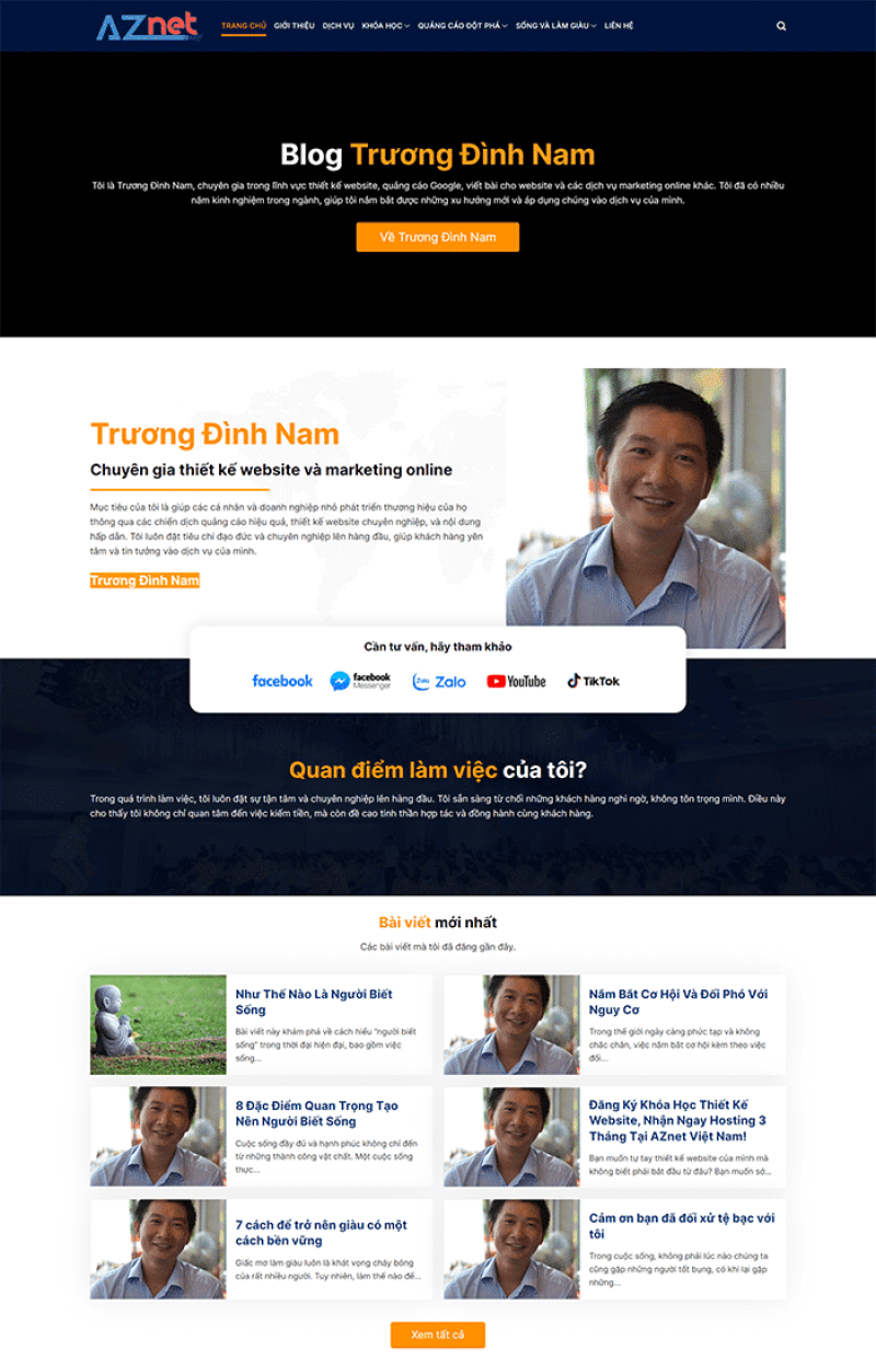  	Profile 2 – Mẫu website blog cá nhân rất đẹp