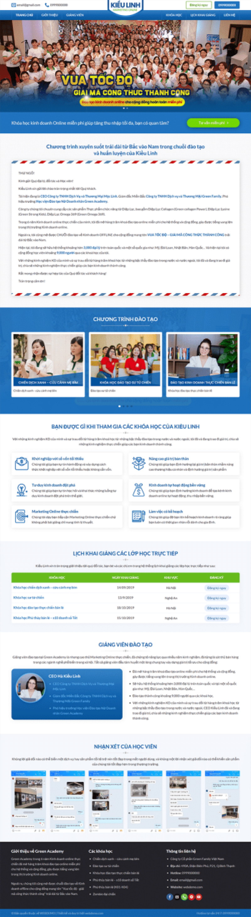  	EDU 16 – Mẫu website giới thiệu khóa học, chương trình đào tạo