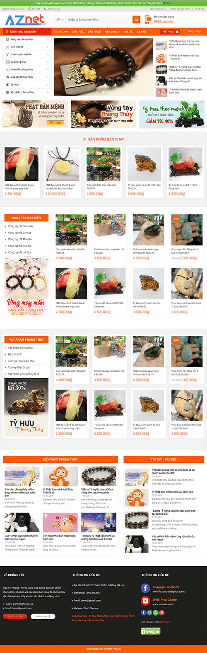  	Siêu Thị Phong Thủy – Website bán hàng