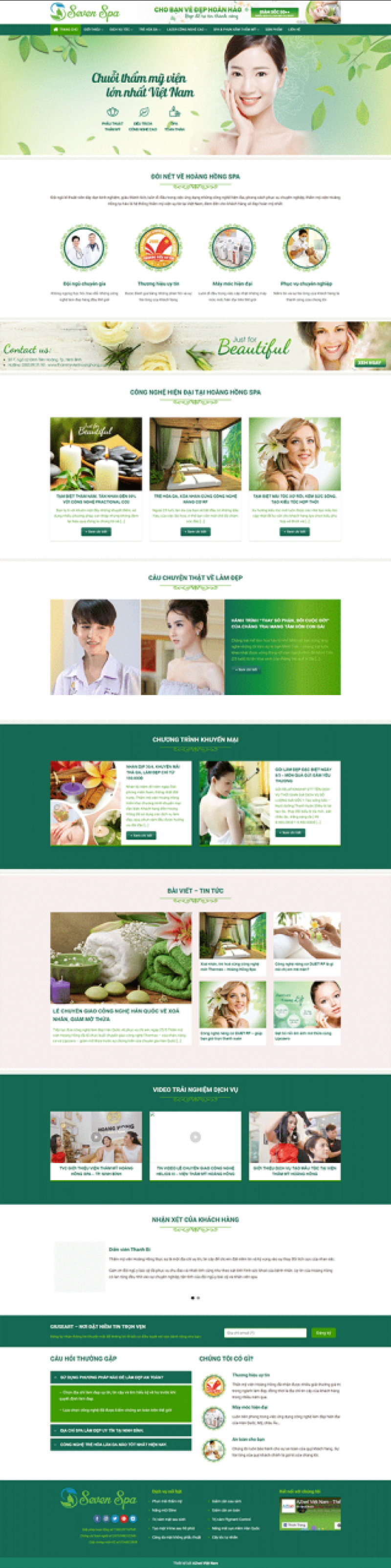  	SPA 1 – Mẫu website của trung tâm SPA chăm sóc sức khỏe và sắc đẹp