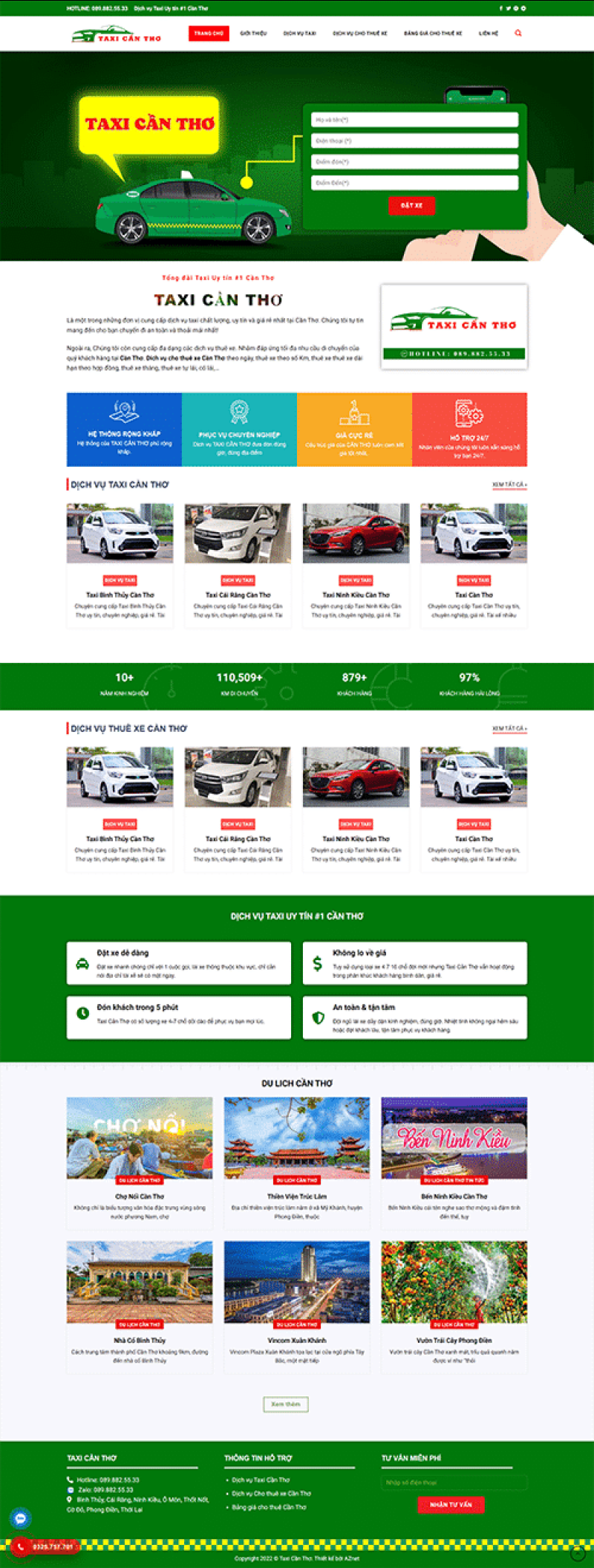  	Taxi 5 – Mẫu website taxi và cho thuê xe du lịch rất đẹp