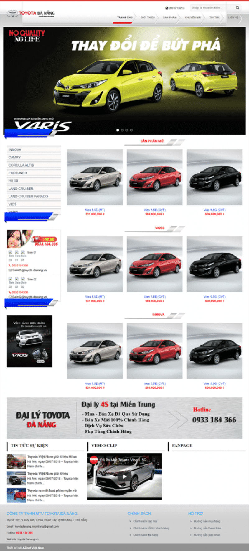  	Toyota – Website bán hàng Ô tô Toyota