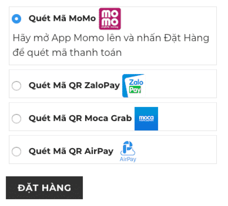  	Quét Mã Thanh Toán Pro – Zalo, Momo, Airpay, Grab Pay