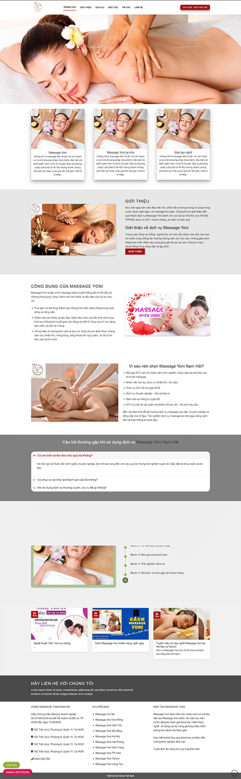  	Massage 1 – Mẫu website dịch vụ Massage, Spa, chăm sóc sức khỏe, sắc đẹp