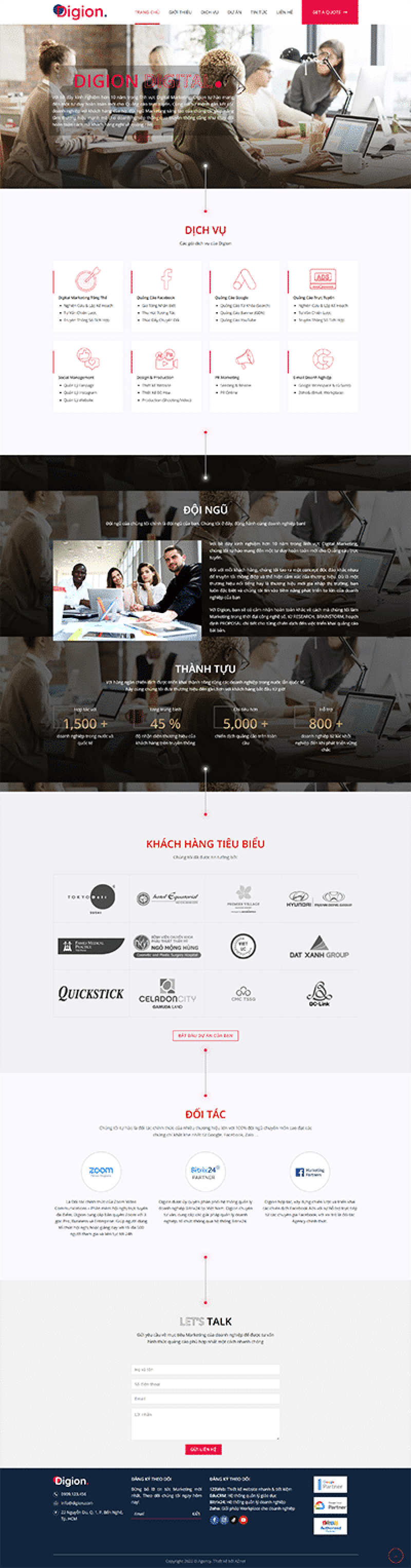  	Agency – Mẫu website dành cho công ty dịch vụ Marketing Online