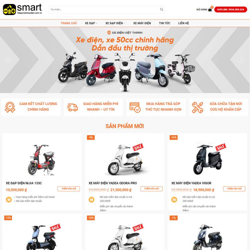  Theme wordpress bán xe điện