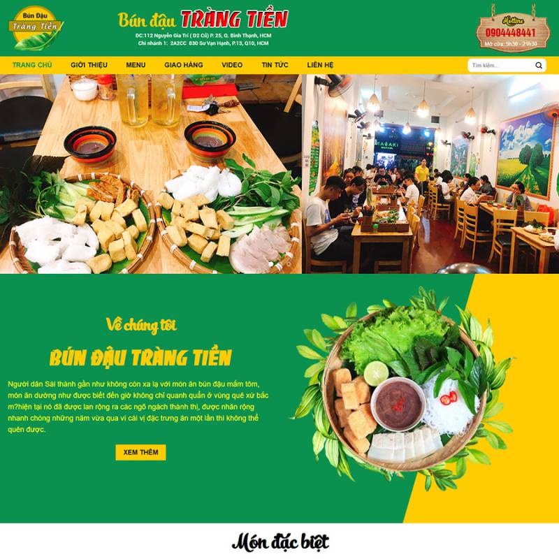  Theme wordpress bán bún đậu