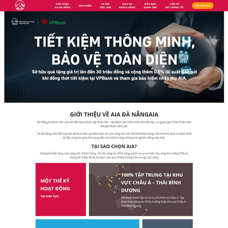  Theme wordpress giới thiệu bảo hiểm AIA