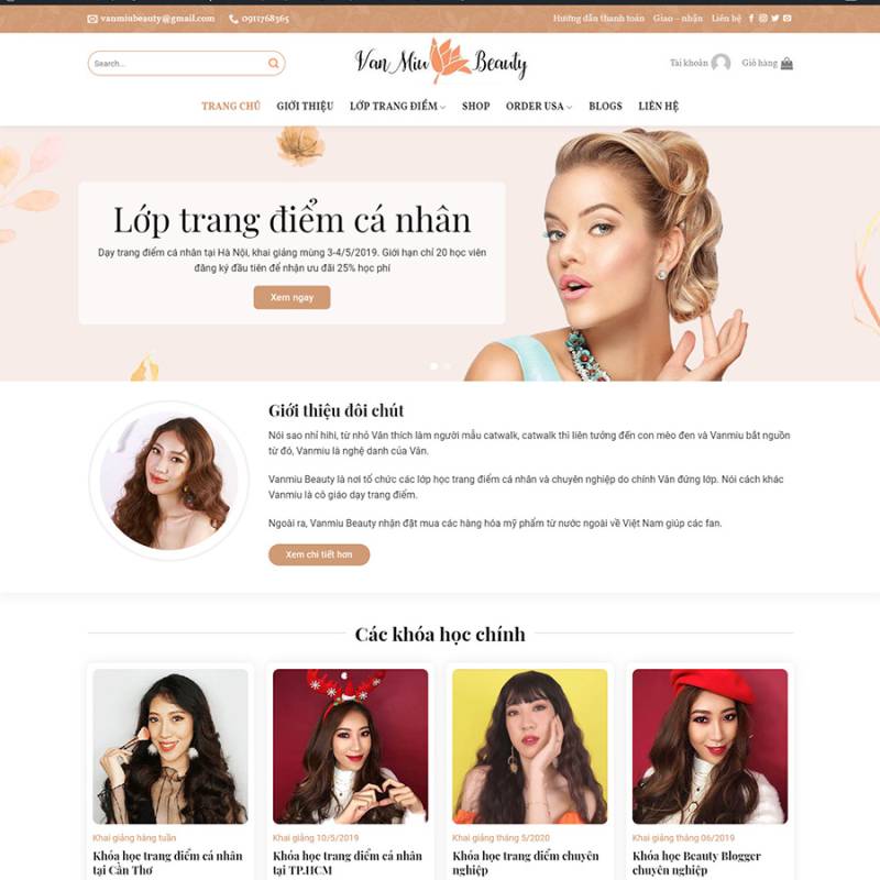  Theme wordpress dạy trang điểm