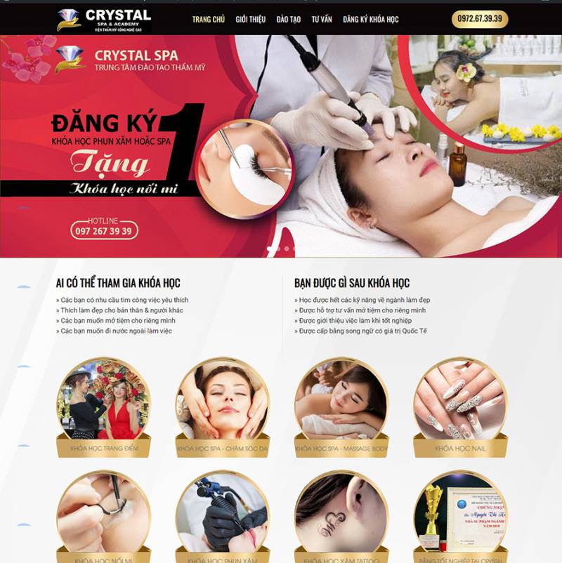  Theme wordpress flatsome khóa học phun xăm