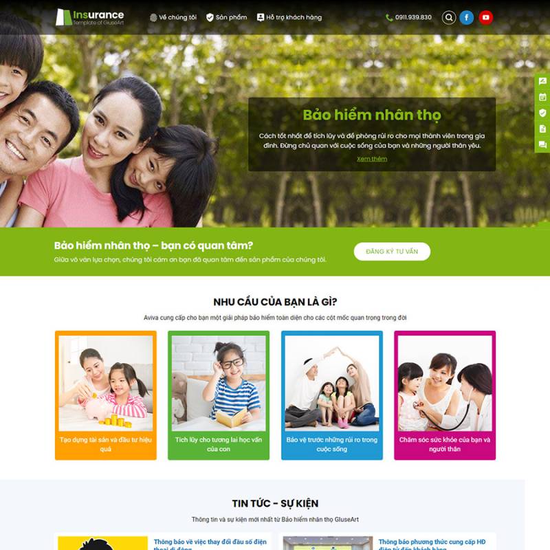  Theme wordpress Công ty bảo hiểm