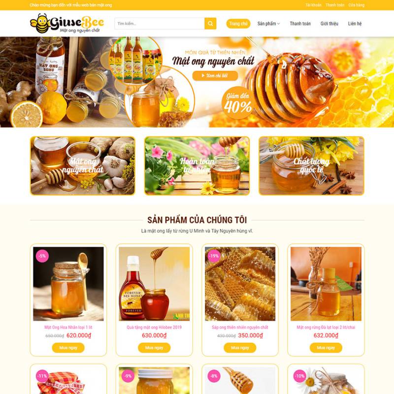  Theme wordpress bán mật ong