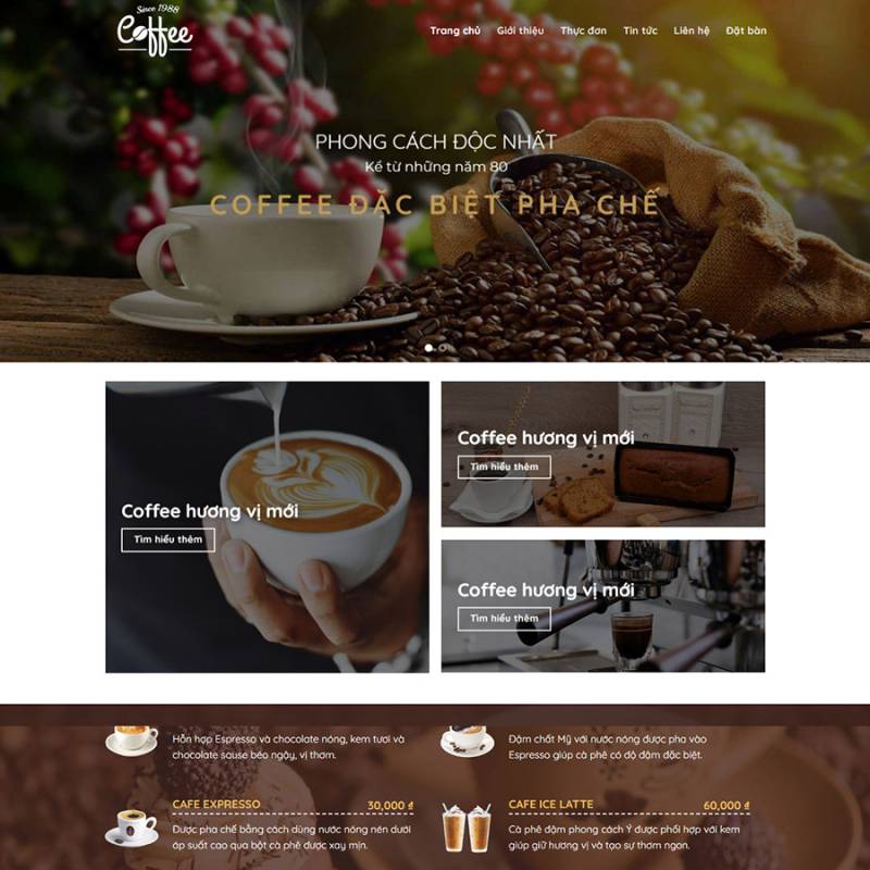  Theme wordpress bán cà phê 01