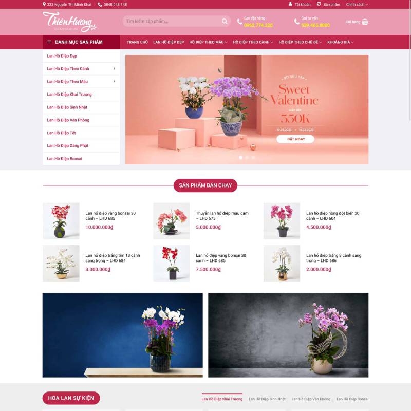  Theme wordpress bán hoa lan hồ điệp