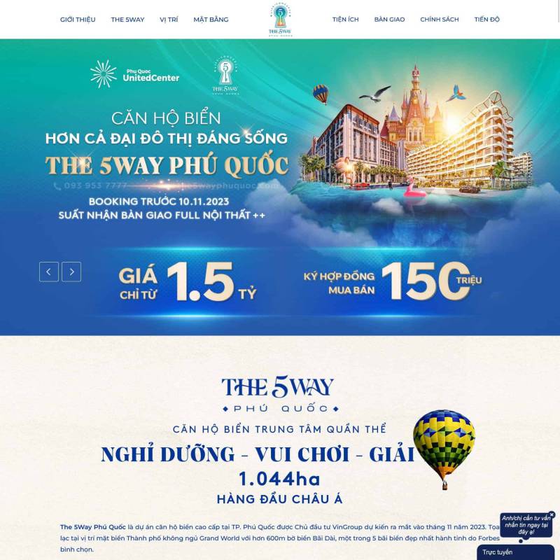  Theme wordpress The 5 Way Phú Quốc