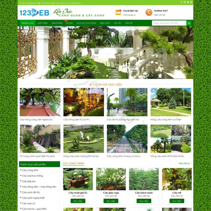  Theme wordpress bán cây cảnh phong thủy đẹp – WEB012