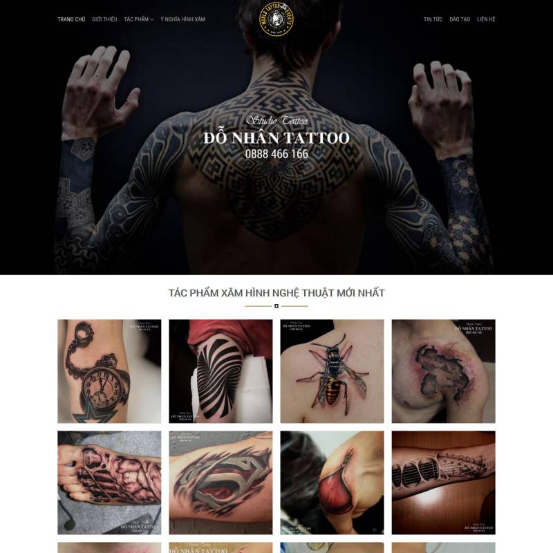  Theme wordpress xăm hình nghệ thuật – Tattoo