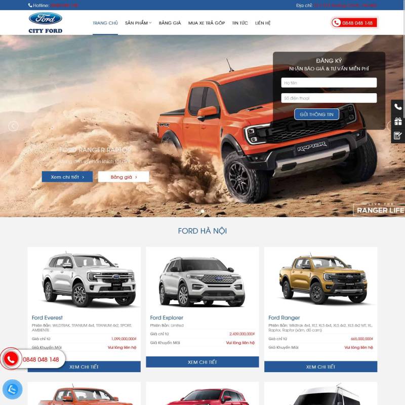  Theme wordpress City Ford Bình Triệu