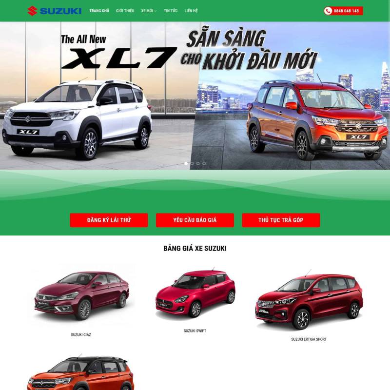  Theme wordpress đại lý xe ô tô Suzuki