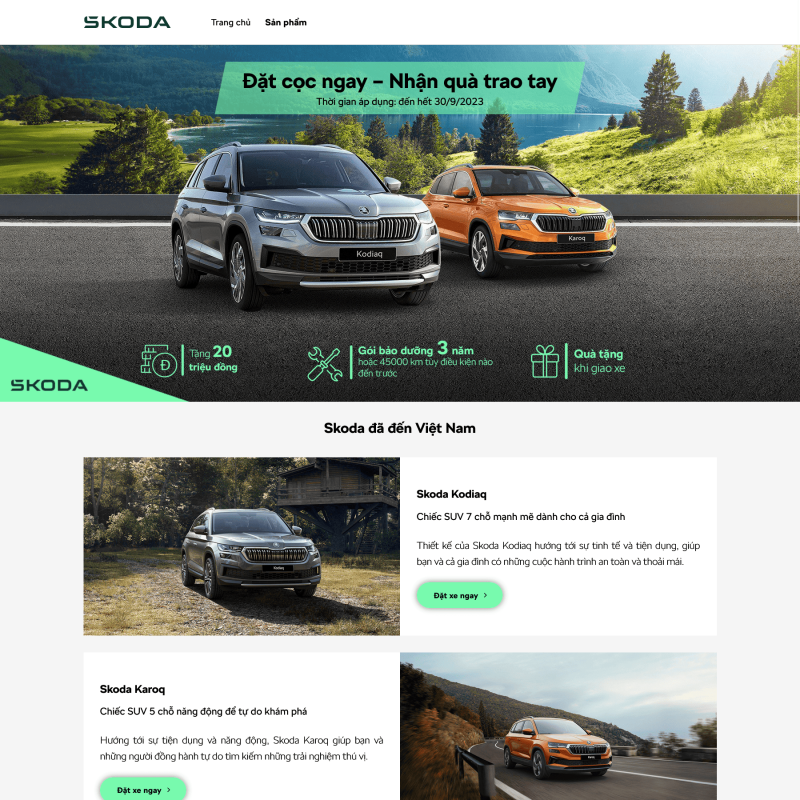  Theme wordpress Đại lý xe Skoda Gò Vấp