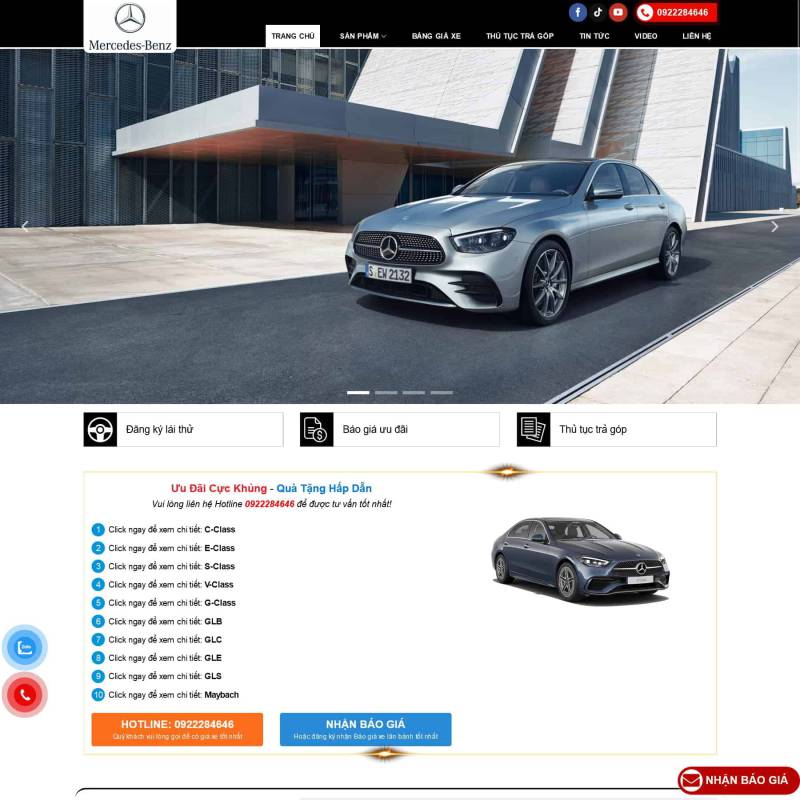  Theme wordpress Showroom Mercedes Hà Nội