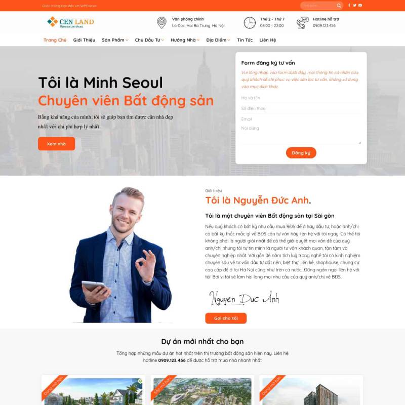  Theme wordpress bất động sản cho chuyên viên tư vấn cá nhân