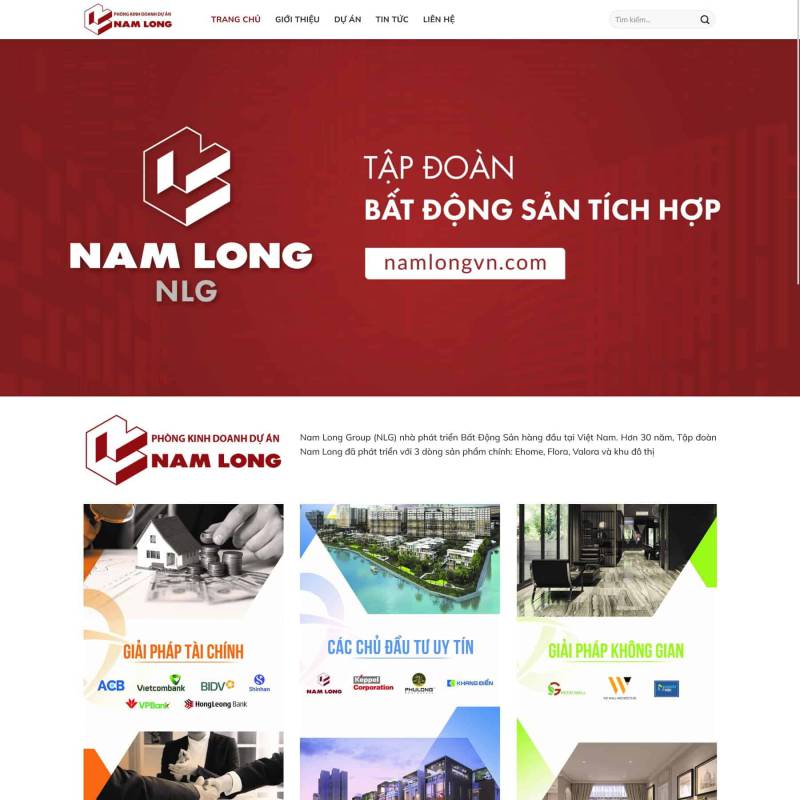  Theme wordpress tổng hợp dự án bất động sản Nam Long Group NLG